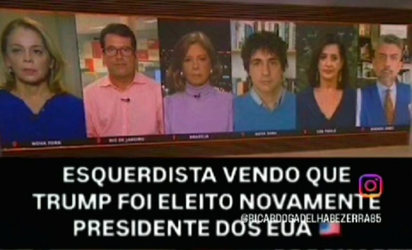 GLOBO NEWS MINIMIZA VITÓRIA DE TRUMP